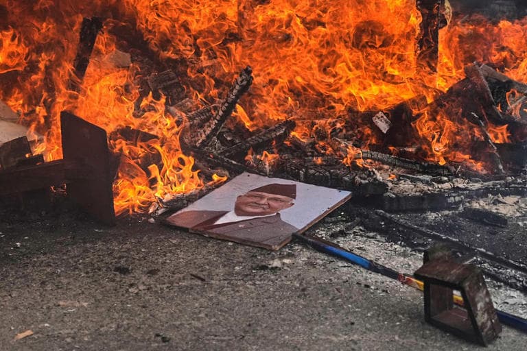 Nepal's Prime Minister Resigns, Protesters Burn His Home in Fury