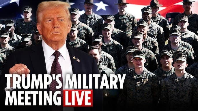 Trump meets with hundreds of U.S. generals and admirals at Quantico