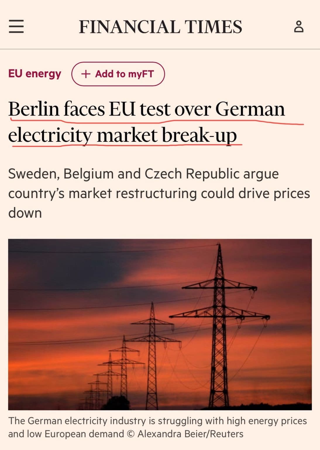 German electricity prices reach highest level in seven months