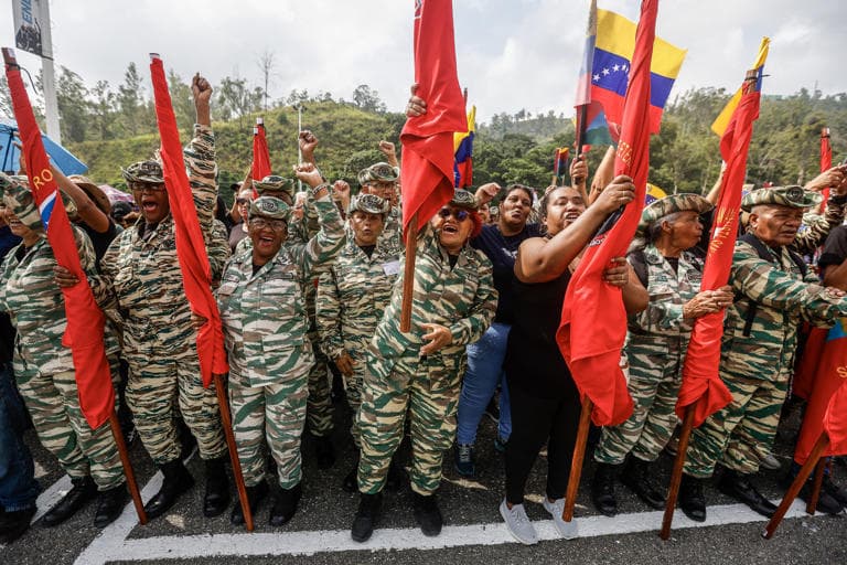 Pro-Maduro militias deployed throughout Venezuela, including Caracas