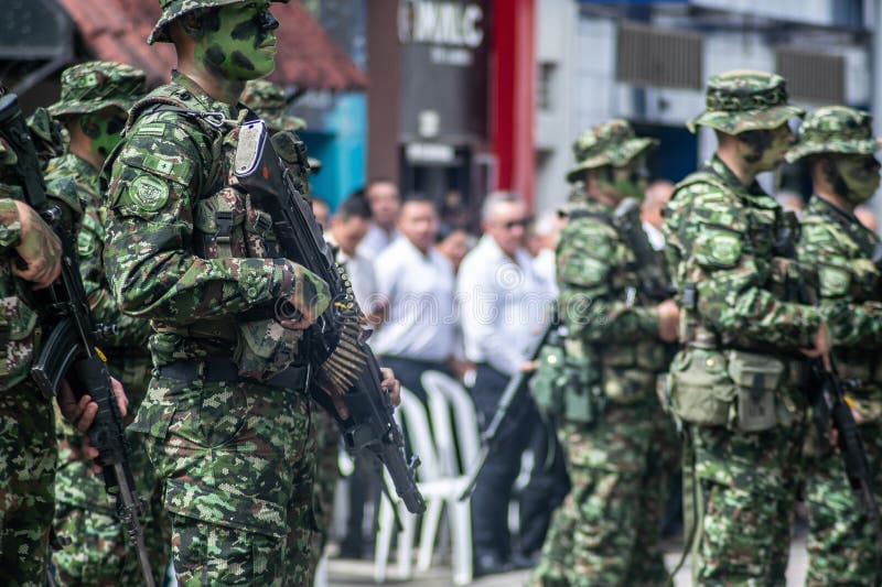 Defense forces and armed groups patrol streets of Caracas