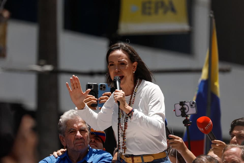 María Corina Machado calls for US military action to remove Maduro