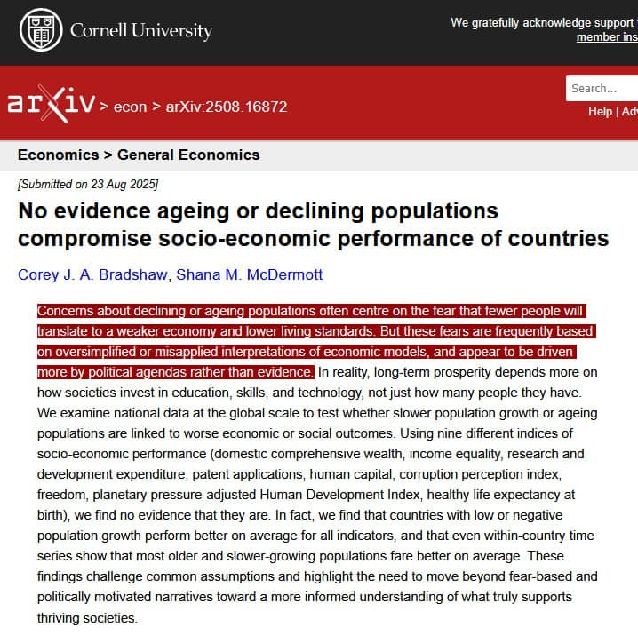 Study Confirms Aging Populations Boost Wealth and Life Expectancy