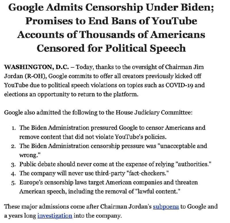 YouTube admits to censoring users during COVID and political issues