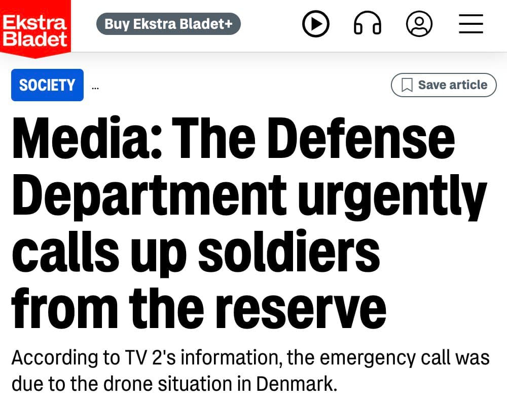 Denmark's Defense Department calls up reserve soldiers