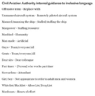 UK's Civil Aviation Authority releases guide replacing 'stewardess' with 'attendant'