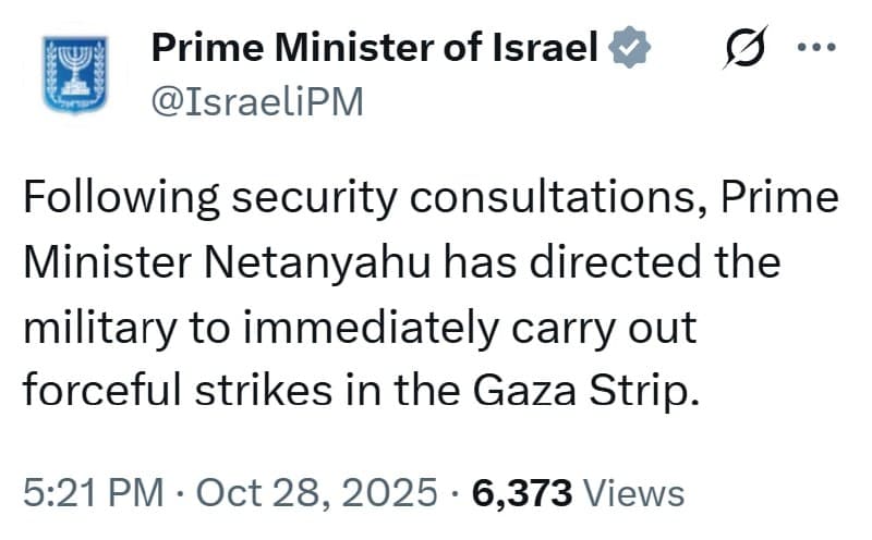 Netanyahu orders forceful strikes in the Gaza Strip