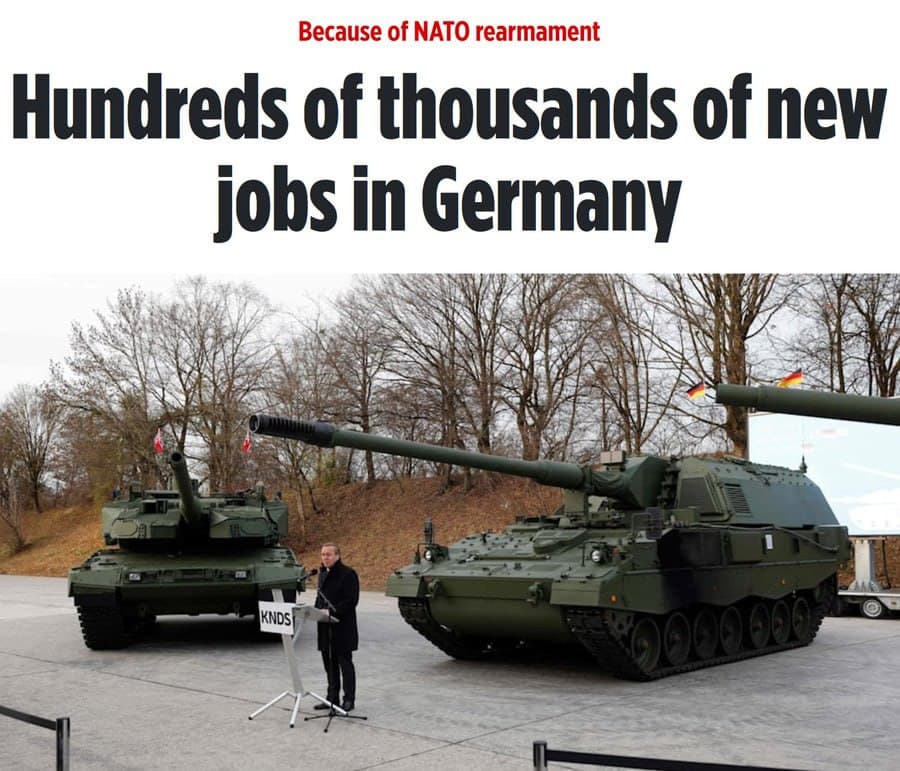 Hundreds of thousands of new jobs in Germany by 2029 due to rearmament
