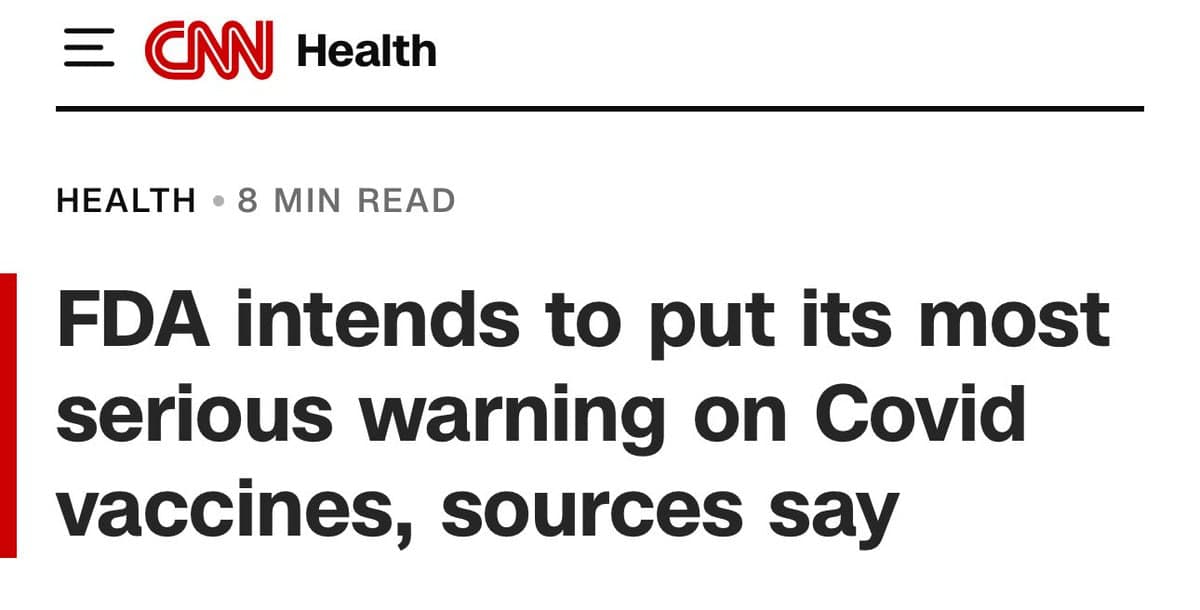 FDA to add 'black box' warning on Covid injections