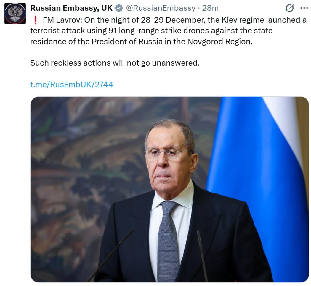 Russia accuses Ukraine of terrorist attack on Putin's residence