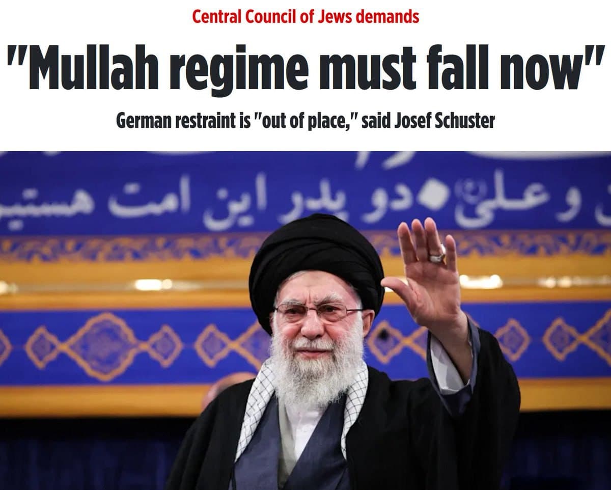 Central Council of Jews demands Iran's Mullah regime must fall now