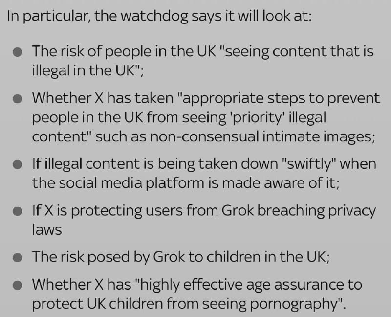 Ofcom launches investigation into X over Grok's sexualized imagery