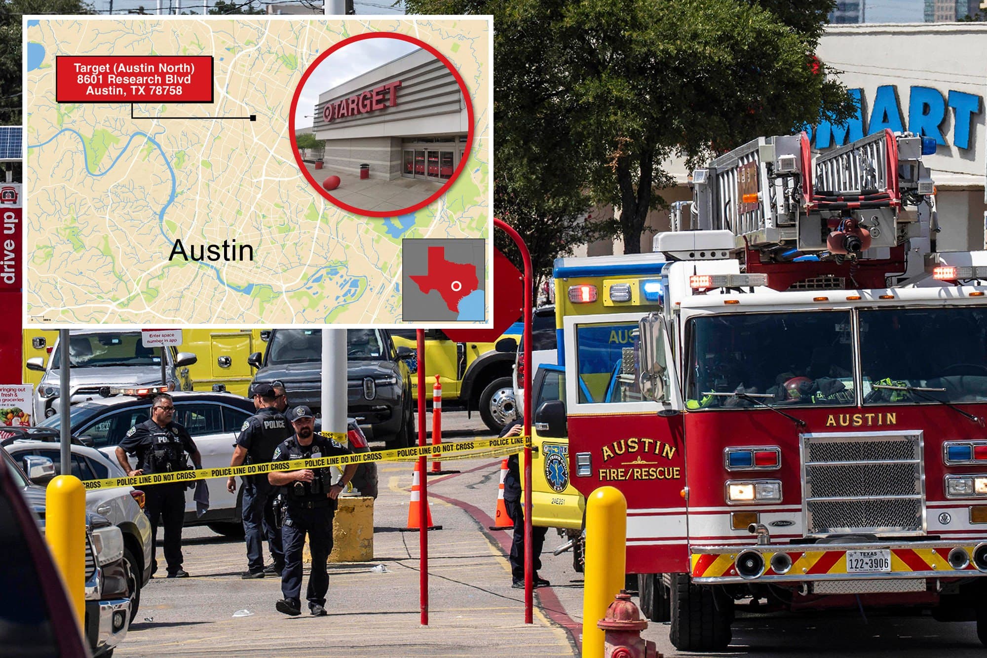 Three Dead, Child Injured in Austin Target Shooting; Shooter Apprehended After Crash