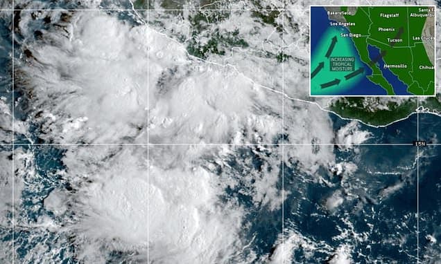Tropical Storm 'Mario' Threatens West Coast with Flood Risks Ahead