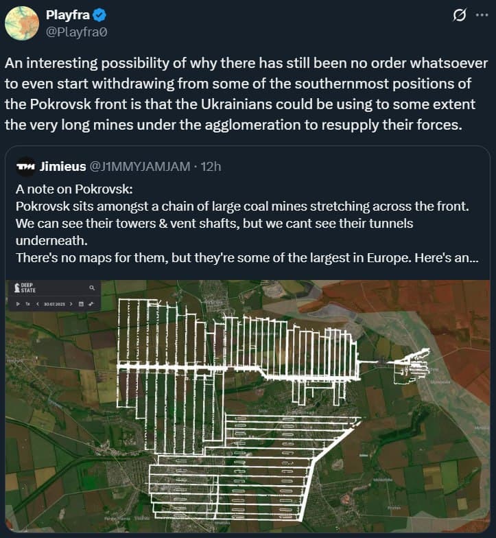 Ukrainian Forces May Utilize Underground Mines to Sustain Southern Frontlines