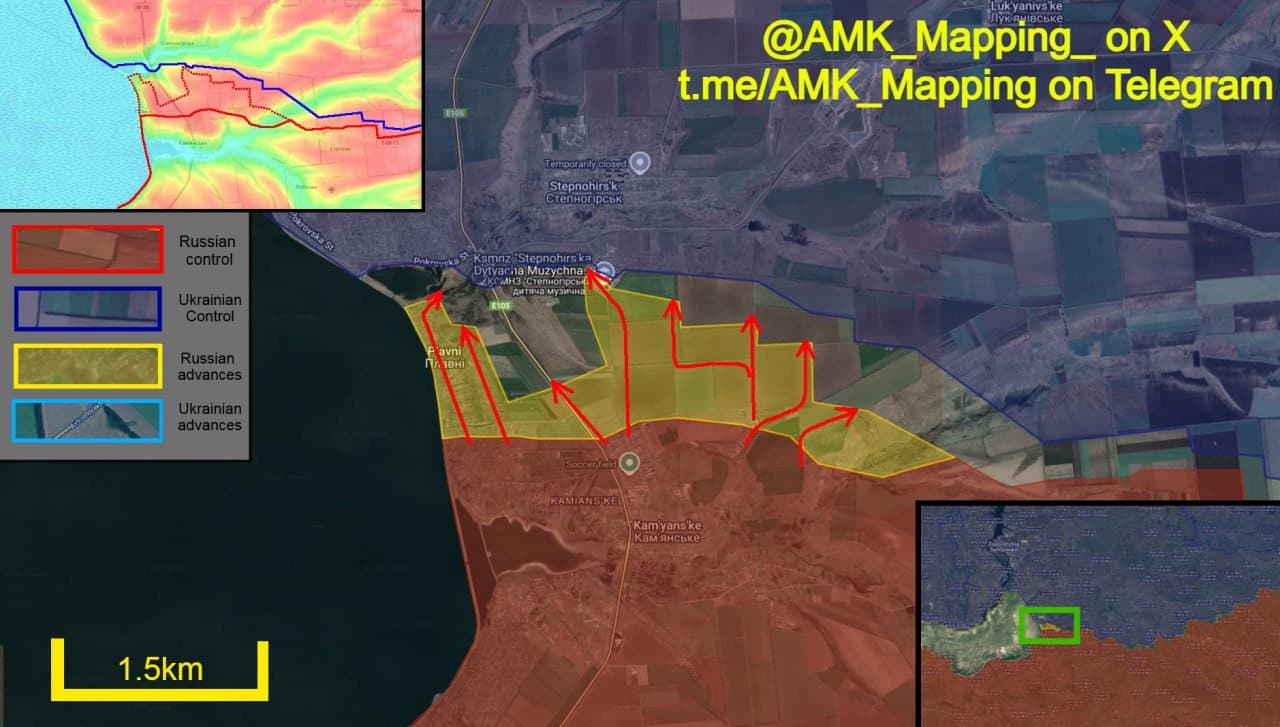 Russian Forces Capture Plavni, Threatening Supply Lines as They Advance Toward Zaporozhzhia