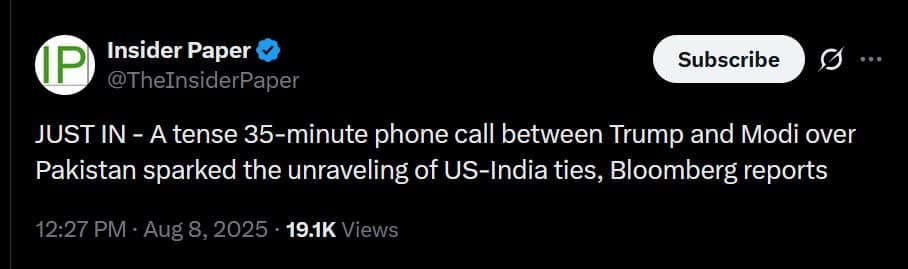 US-India Relations Fray as India Halts $3 Billion Arms Deal After Trump-Modi Call