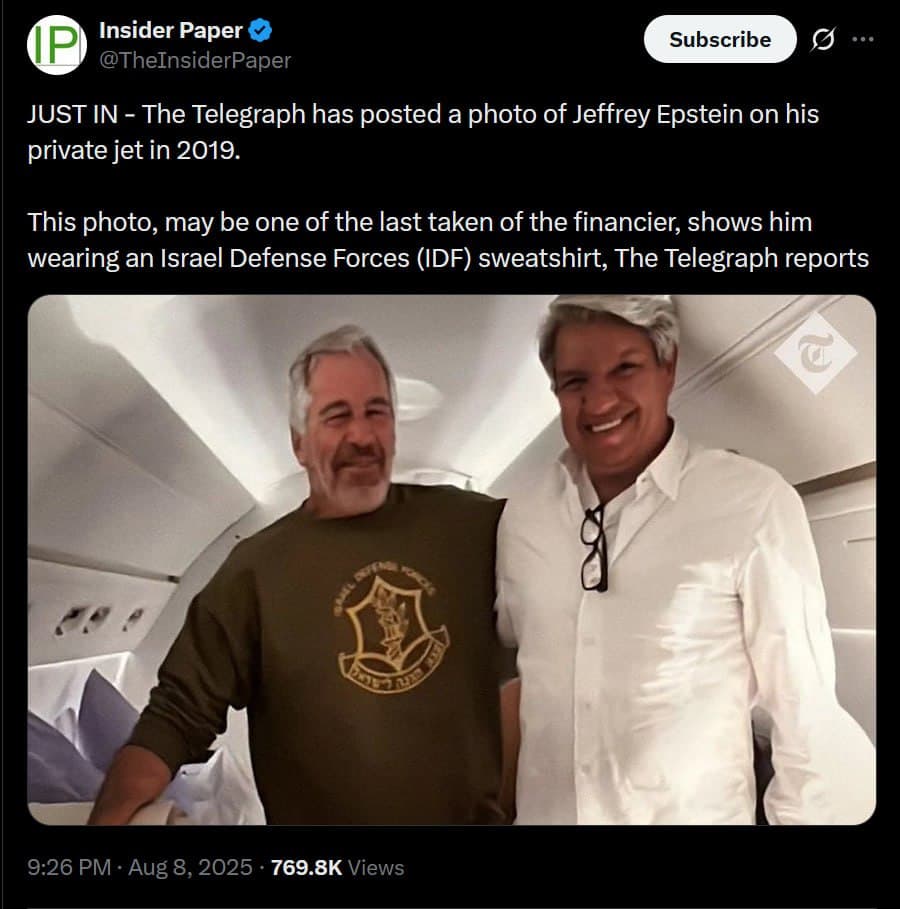 Controversial Photo of Epstein in IDF Sweatshirt Sparks New Speculations on Allegiances