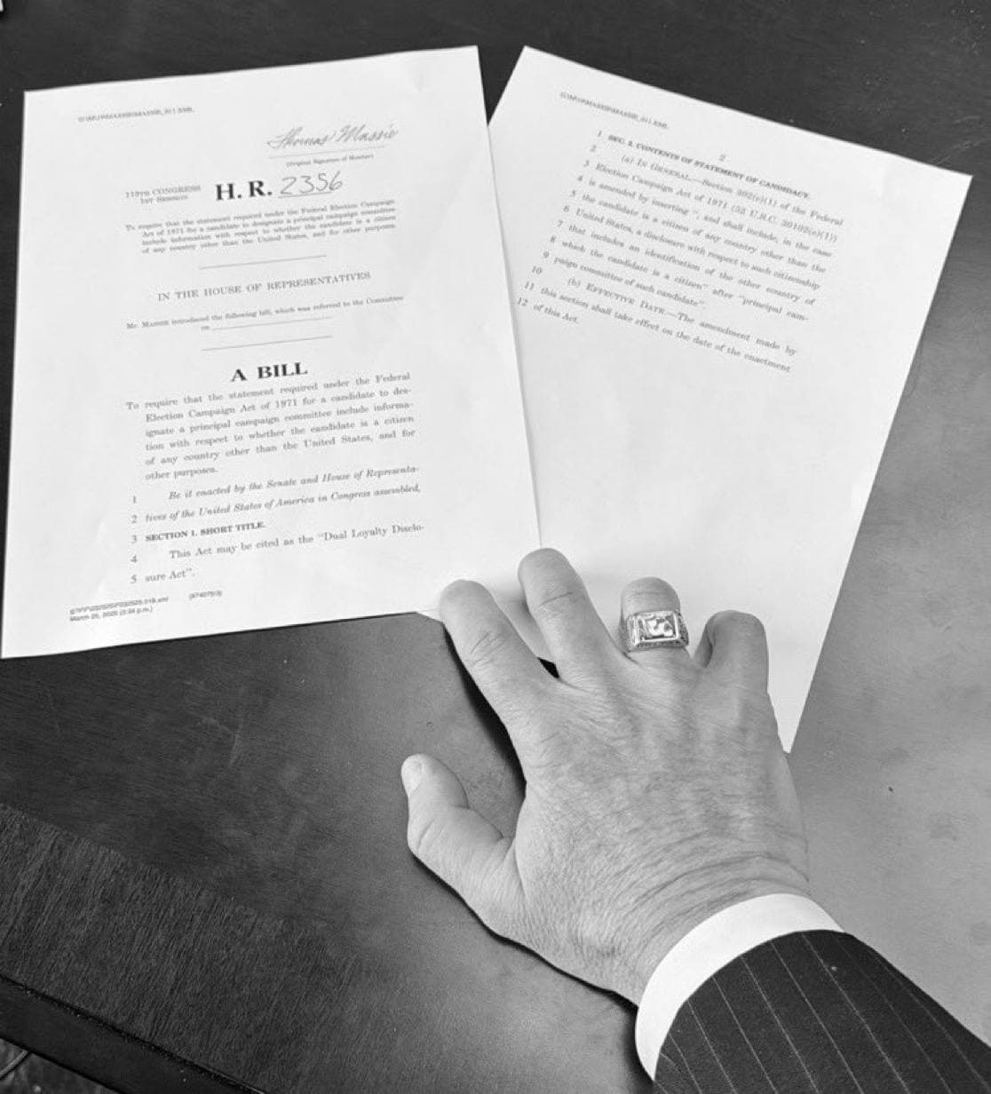 Breaking: Thomas Massie Demands Dual Citizenship Disclosure for Politicians