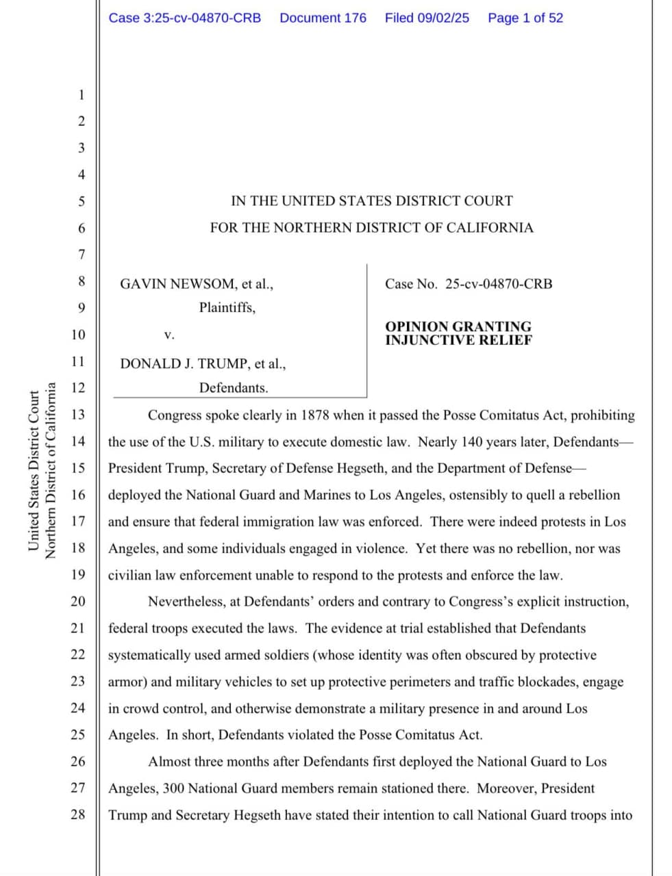 Judge Rules Trump and Hegseth Violated Law with Troop Deployment in LA