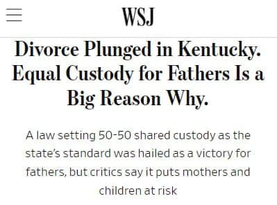 Kentucky's 50/50 Custody Law Cuts Divorce Rates; Push for Nationwide Adoption
