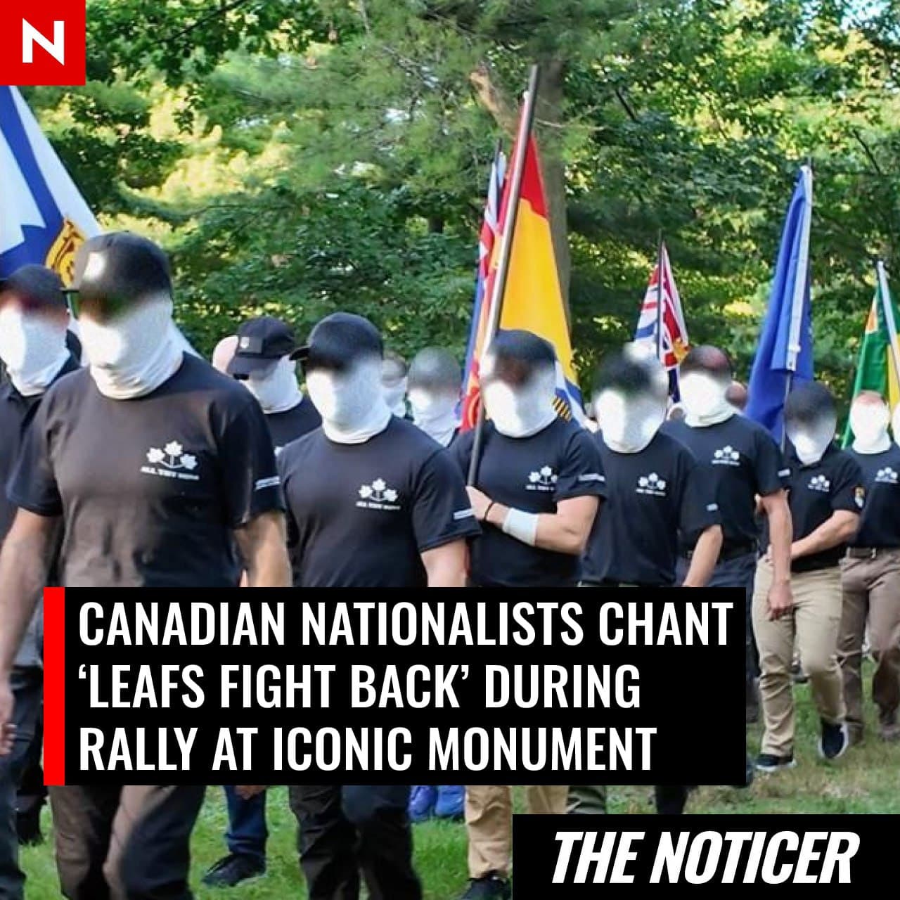Nationalists Rally at War Hero Memorial, Chant 'Canada First'
