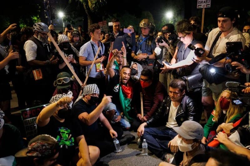 Violent infiltrator at Huntington Beach vigil spotted at Detroit pro-Palestine events