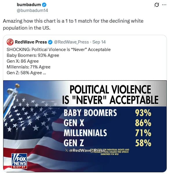 Political Violence is 'Never' Acceptable: Baby Boomers 93% Agree