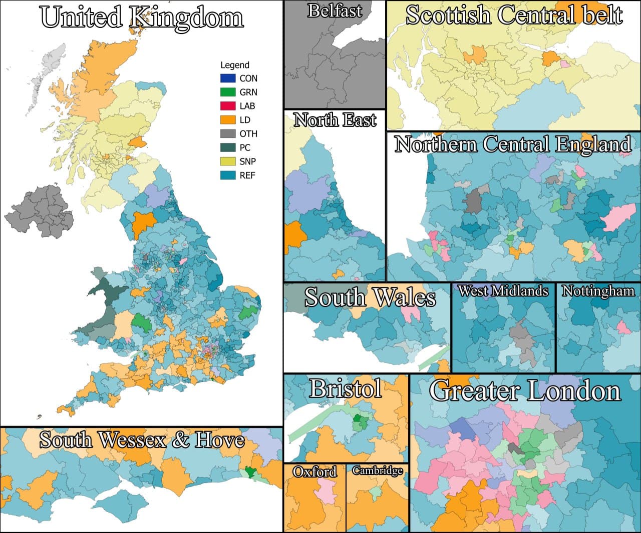 Latest UK FindOutNow poll shows Reform Majority Government leads