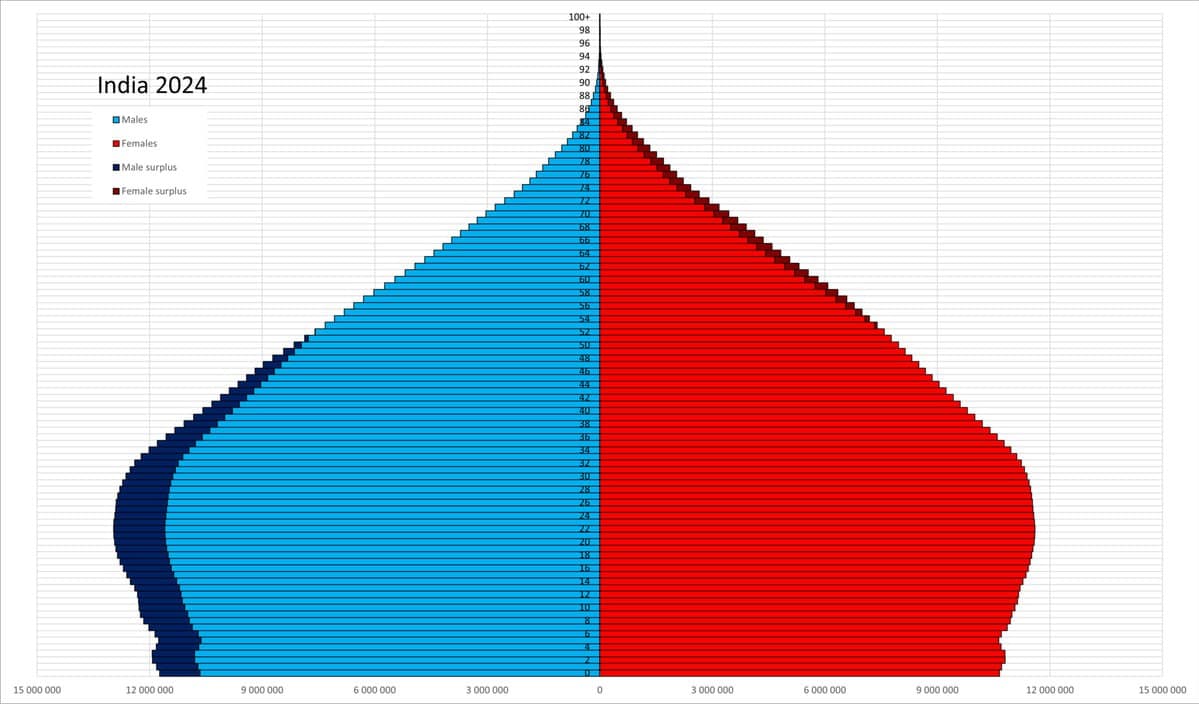 India faces 50+ million excess men unable to find wives