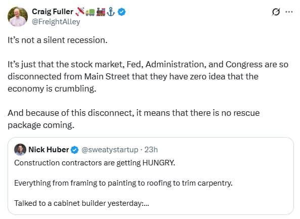 Economy crumbling as stock market, Fed, and Congress disconnect from Main Street