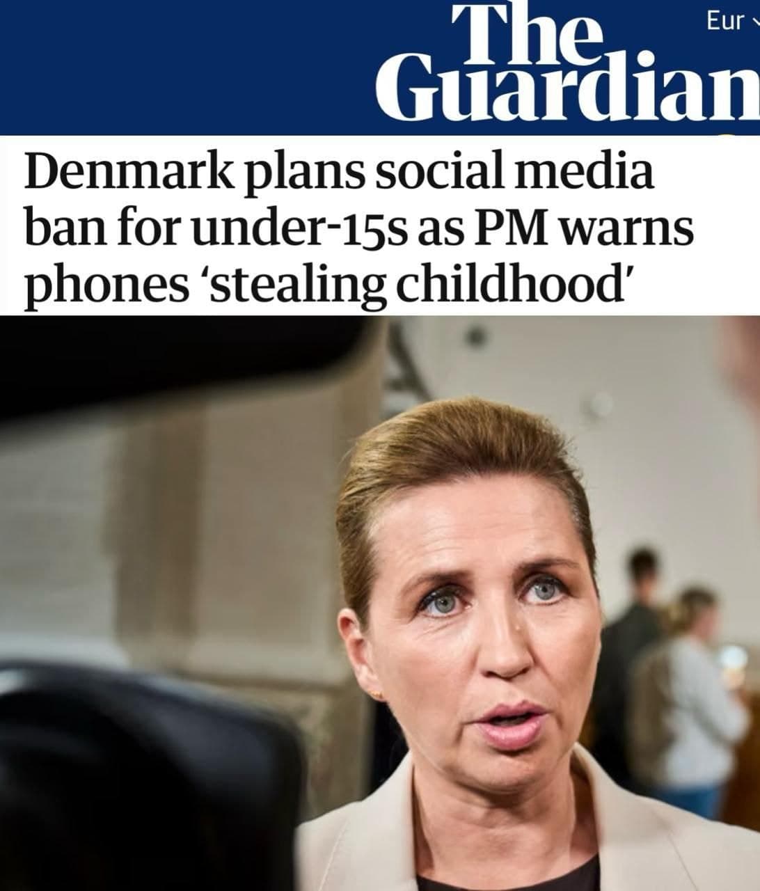 Denmark to ban social networks for children under 15 next year