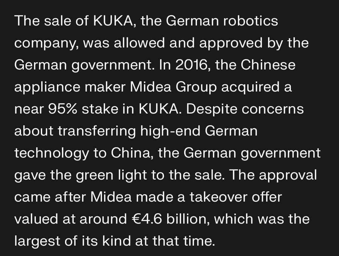 Merkel's government allowed China access to advanced German technology