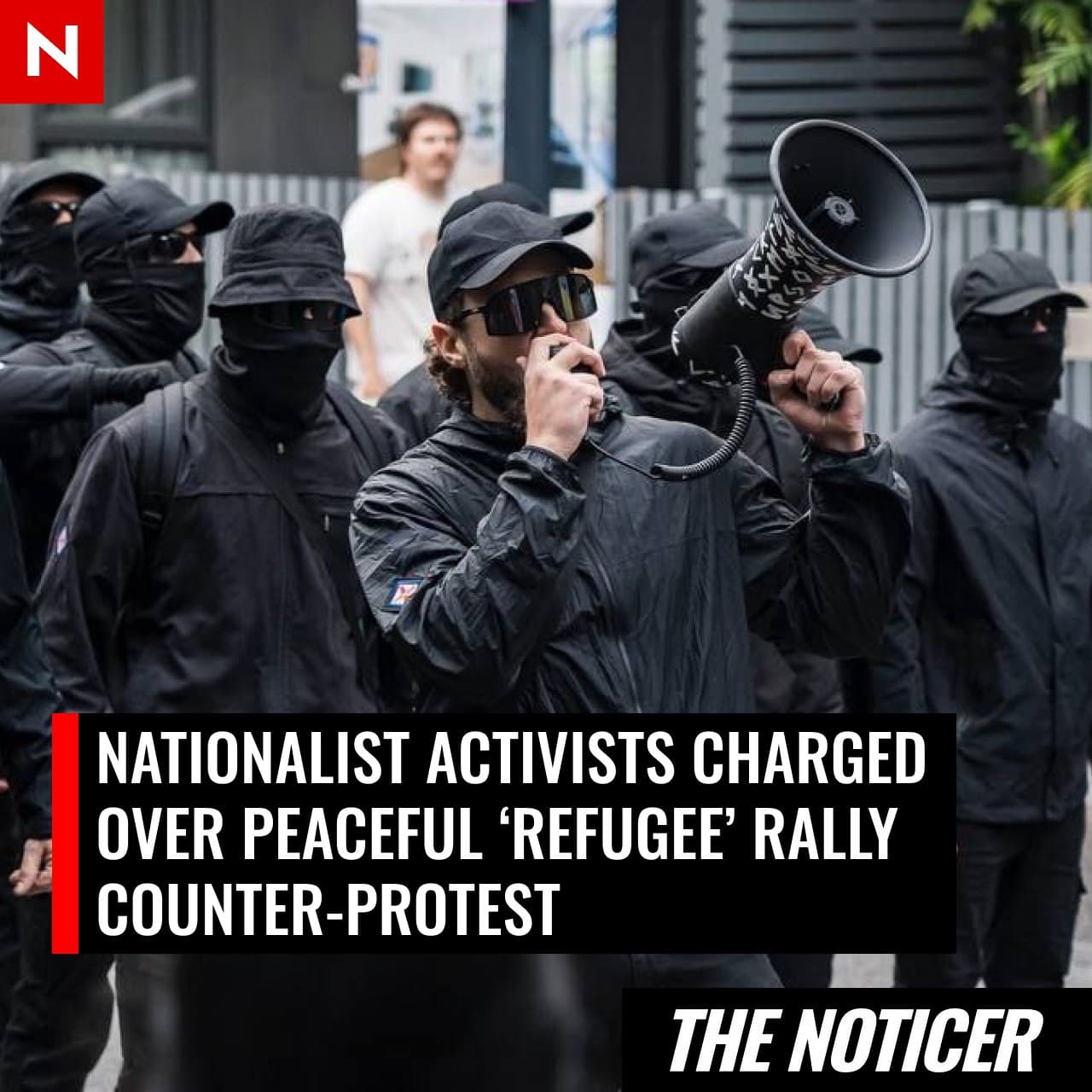 Four nationalist activists charged with 'offensive behaviour' in Melbourne