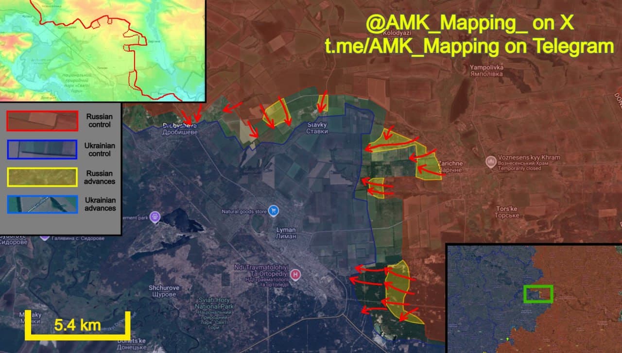 Russian DRGs enter Lyman as troops advance near Alexandrovka