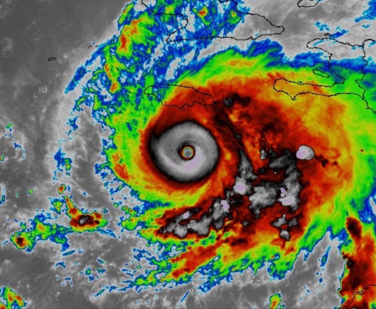 Hurricane Melissa achieves near-perfect symmetry near Jamaica