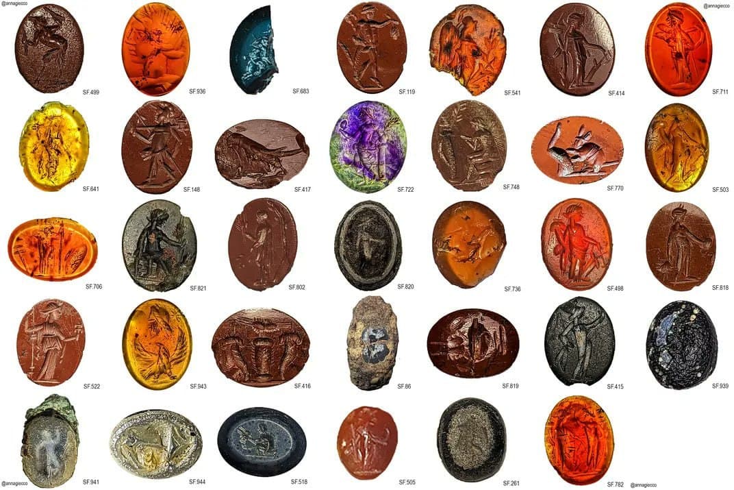 Archaeologists discover 2000-year-old gemstones in Roman bathhouse drain