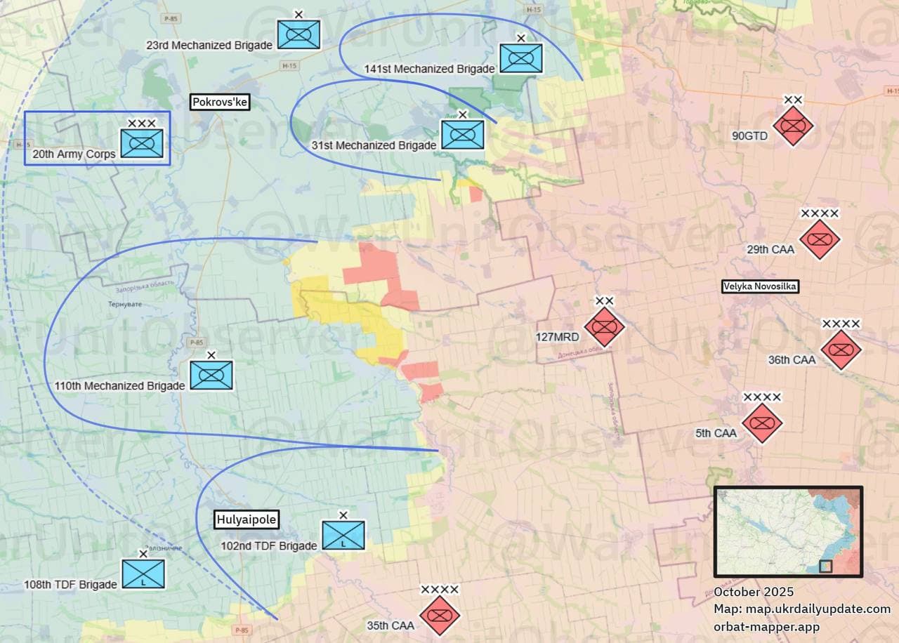 Russian advances at Pokrovskoye-Gulyapole front highlight coordination issues in Ukrainian forces