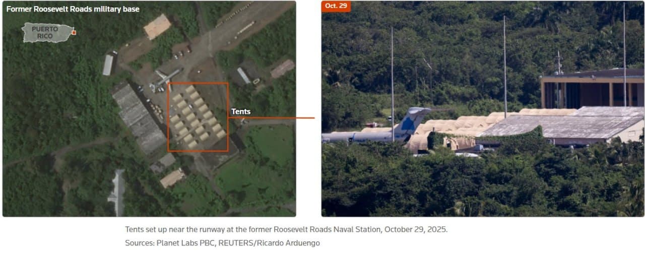 Tent cities emerge at ex-Roosevelt Roads Naval Station in Puerto Rico