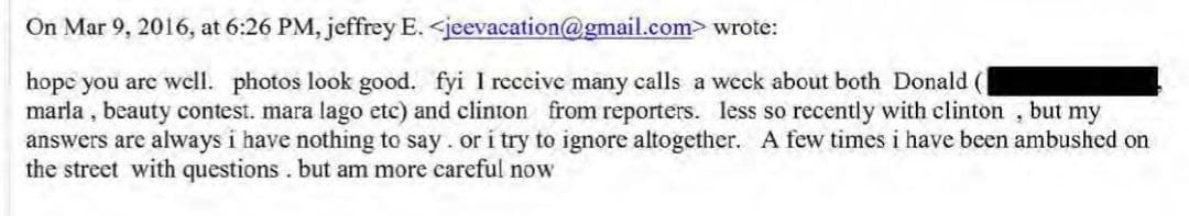 Jeffrey Epstein discusses Donald Trump and Mar-a-Lago with Tom Barrack