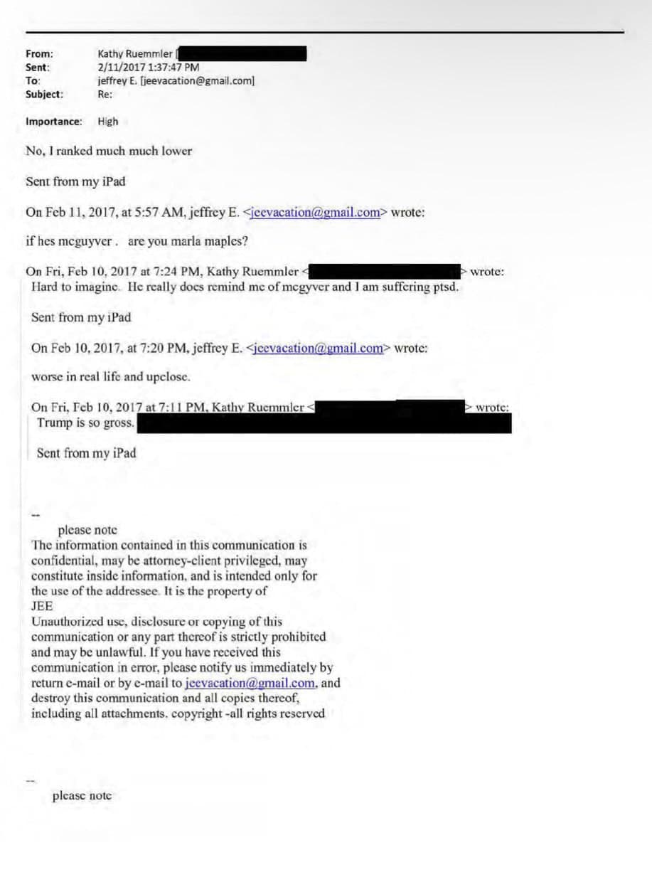 Jeffrey Epstein claims Trump is 'worse in real life' than described