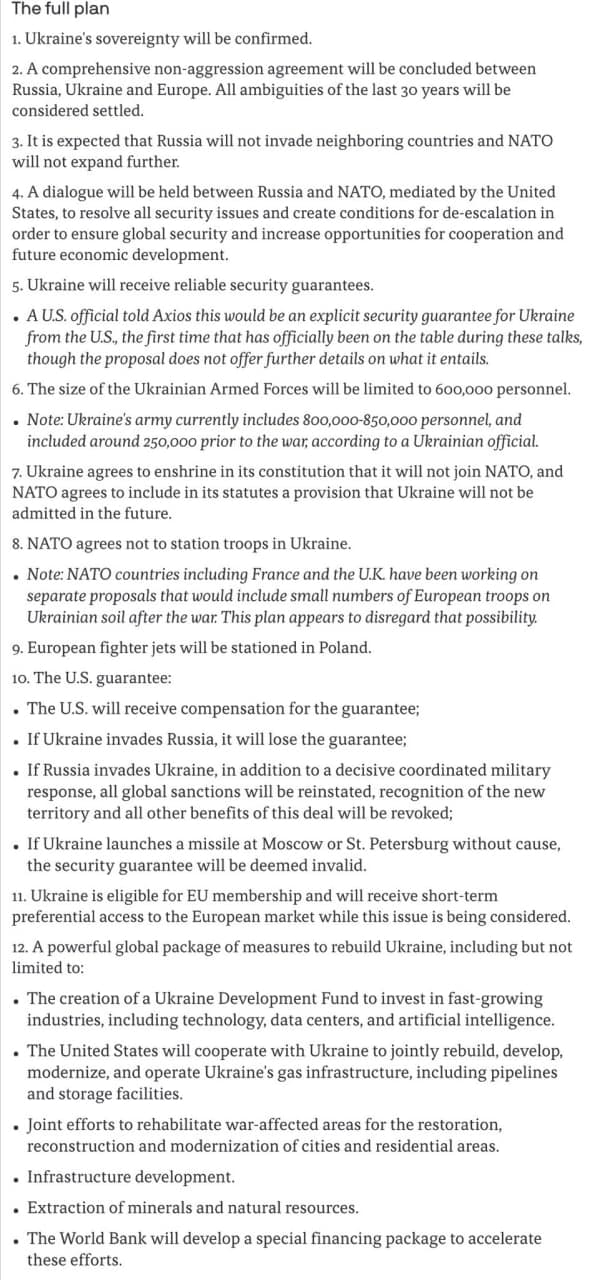 Trump unveils 28-point Ukraine-Russia peace plan