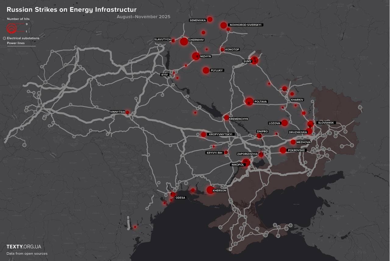 Russian forces systematically dismantle Ukraine's energy grid infrastructure
