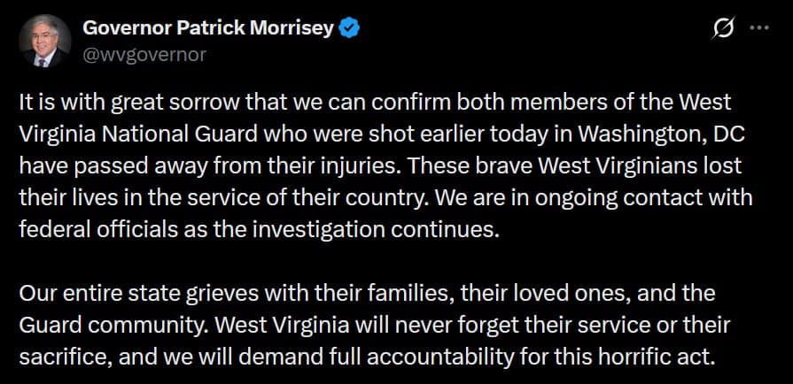 Two National Guardsmen shot in Washington D.C. have died