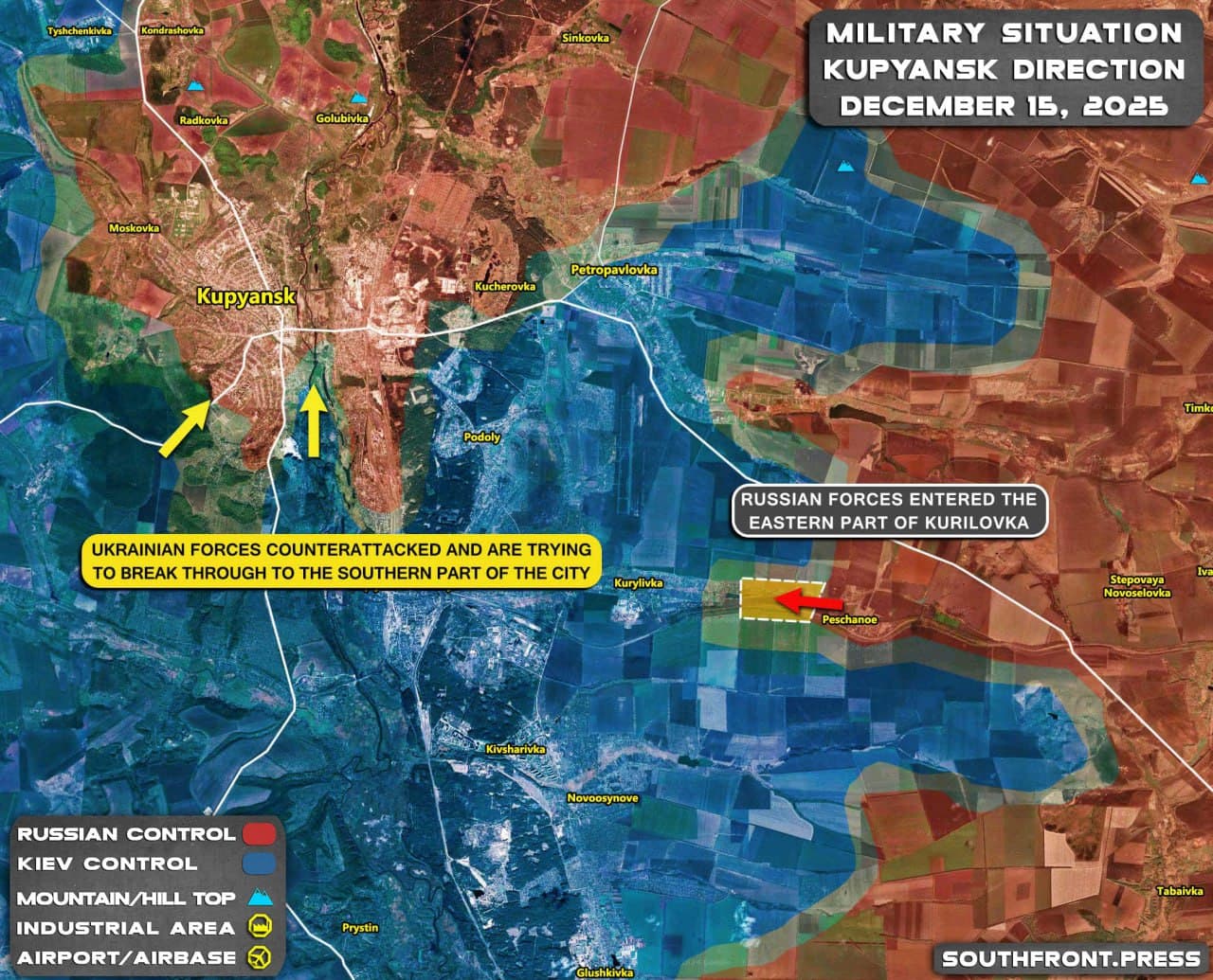 Southfront reports Russo-Ukrainian War updates for December 15-16, 2025