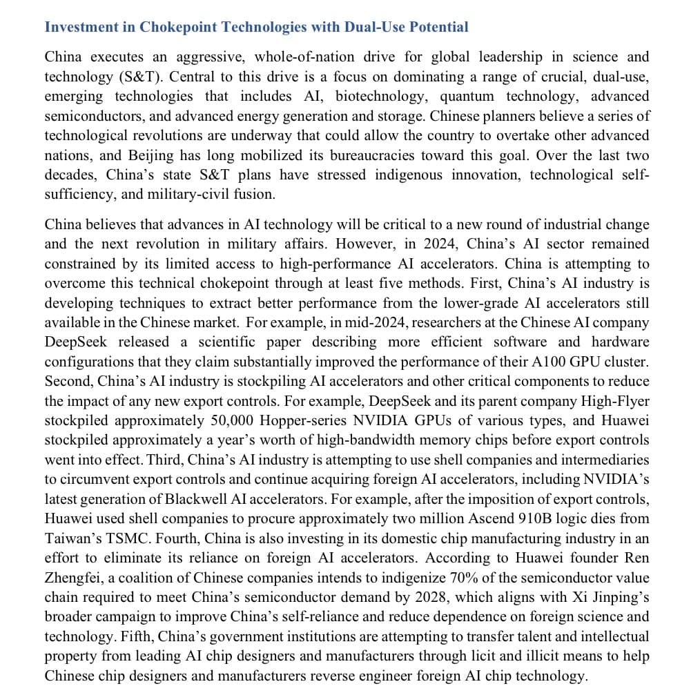 China Military Power Report confirms Chinese entities evaded US export controls for AI chips