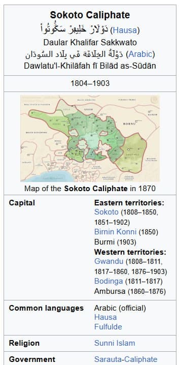 Sokoto was home to the largest Fulani Caliphate before British intervention