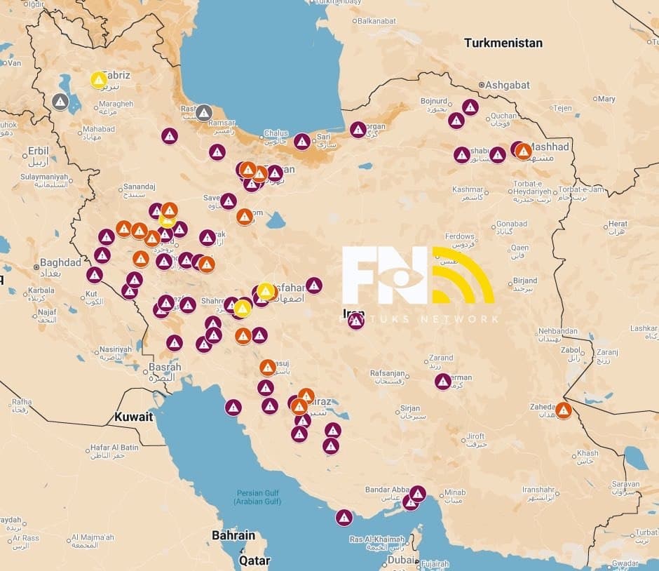 Iran protests map updated with new and ongoing protest locations