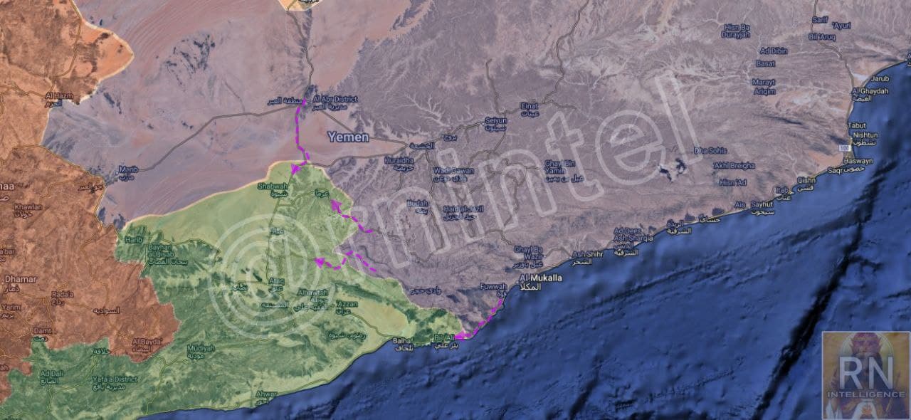 Saudi-backed Homeland Shield Forces storm Shabwah Governorate in Yemen