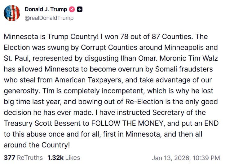 Trump instructs Treasury Secretary to investigate financial abuse nationwide